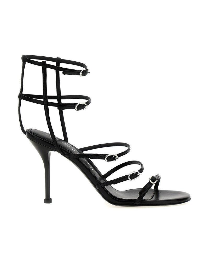 Alexander Mcqueen Leather Strap Sandals Glam Steals