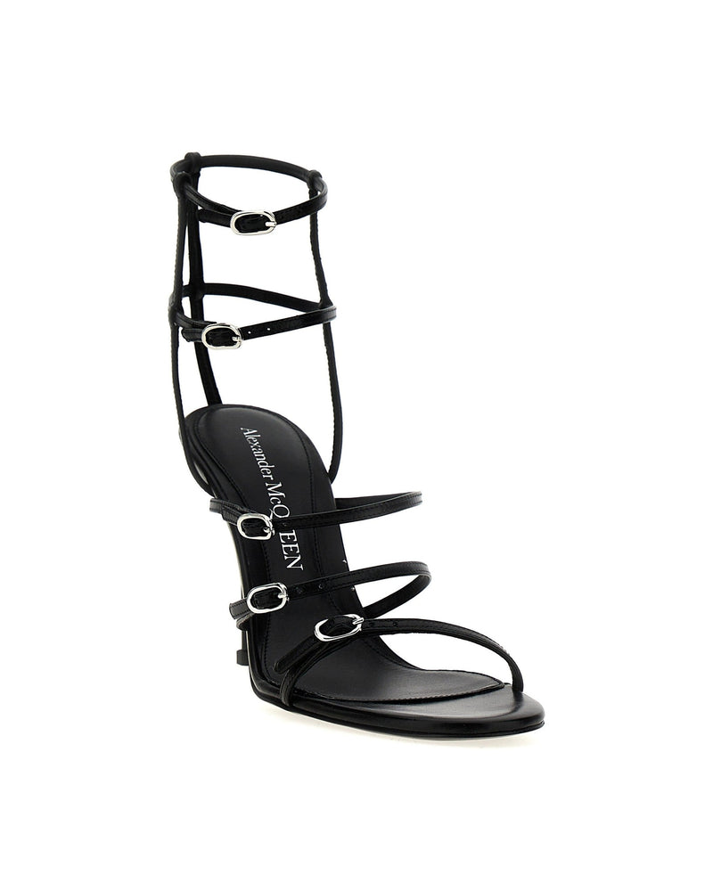 Alexander Mcqueen Leather Strap Sandals Glam Steals