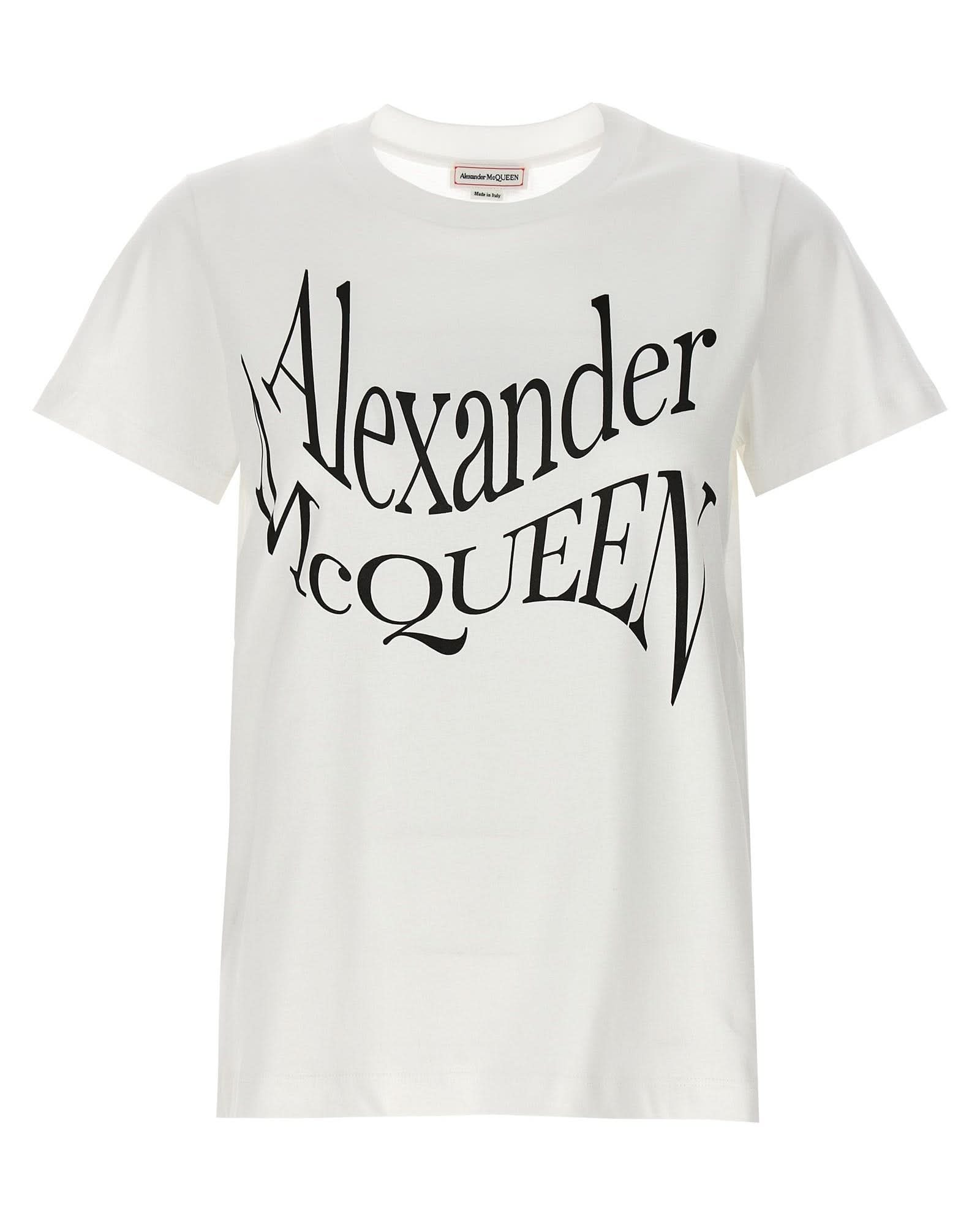 Alexander Mcqueen Logo Print T-shirt Glam Steals
