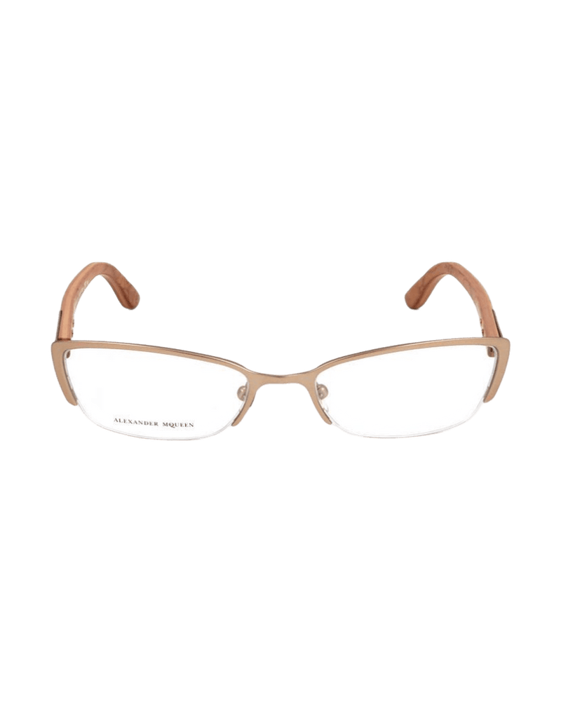Alexander Mcqueen Brown Metal Frame Glam Steals