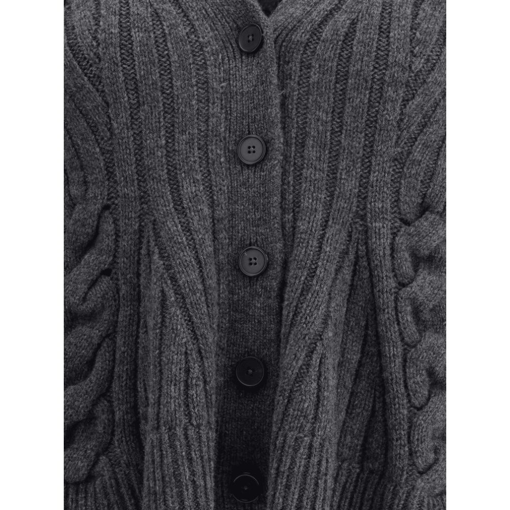 Alexander Mcqueen Peplum Cable Cardigan Glam Steals