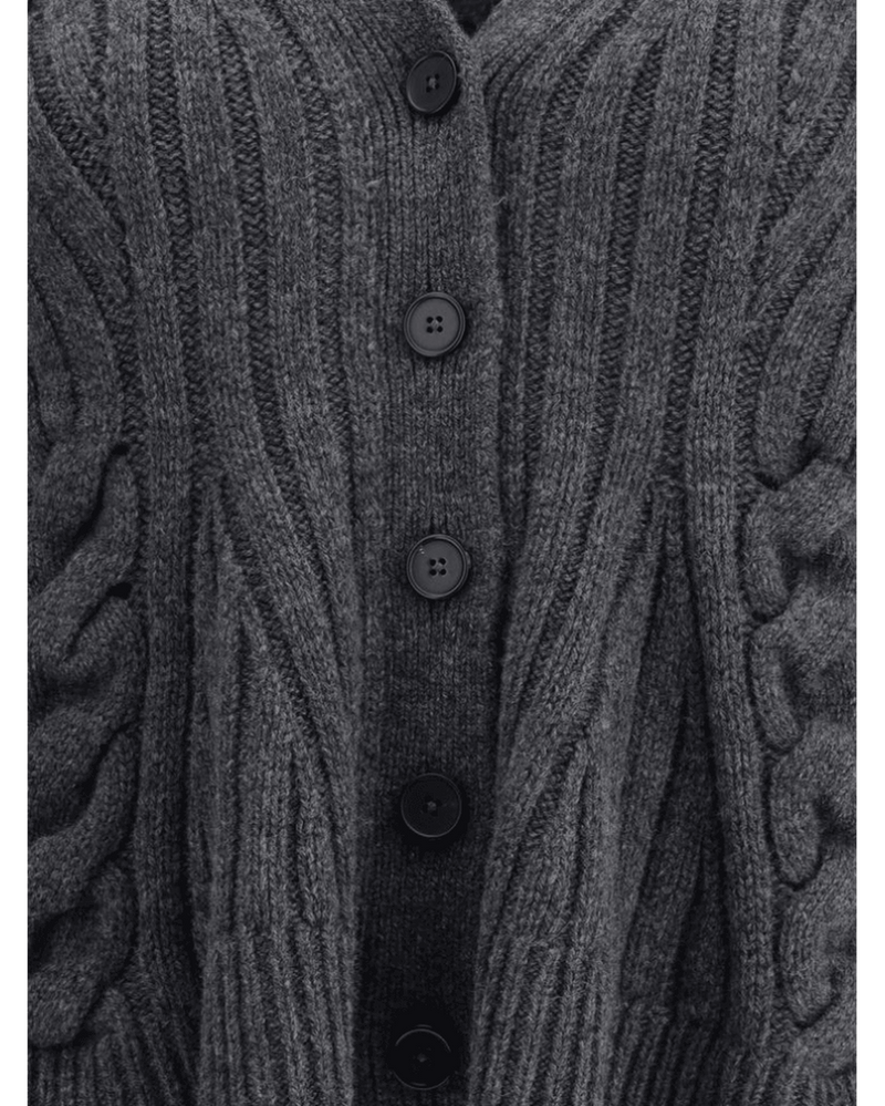 Alexander Mcqueen Peplum Cable Cardigan Glam Steals