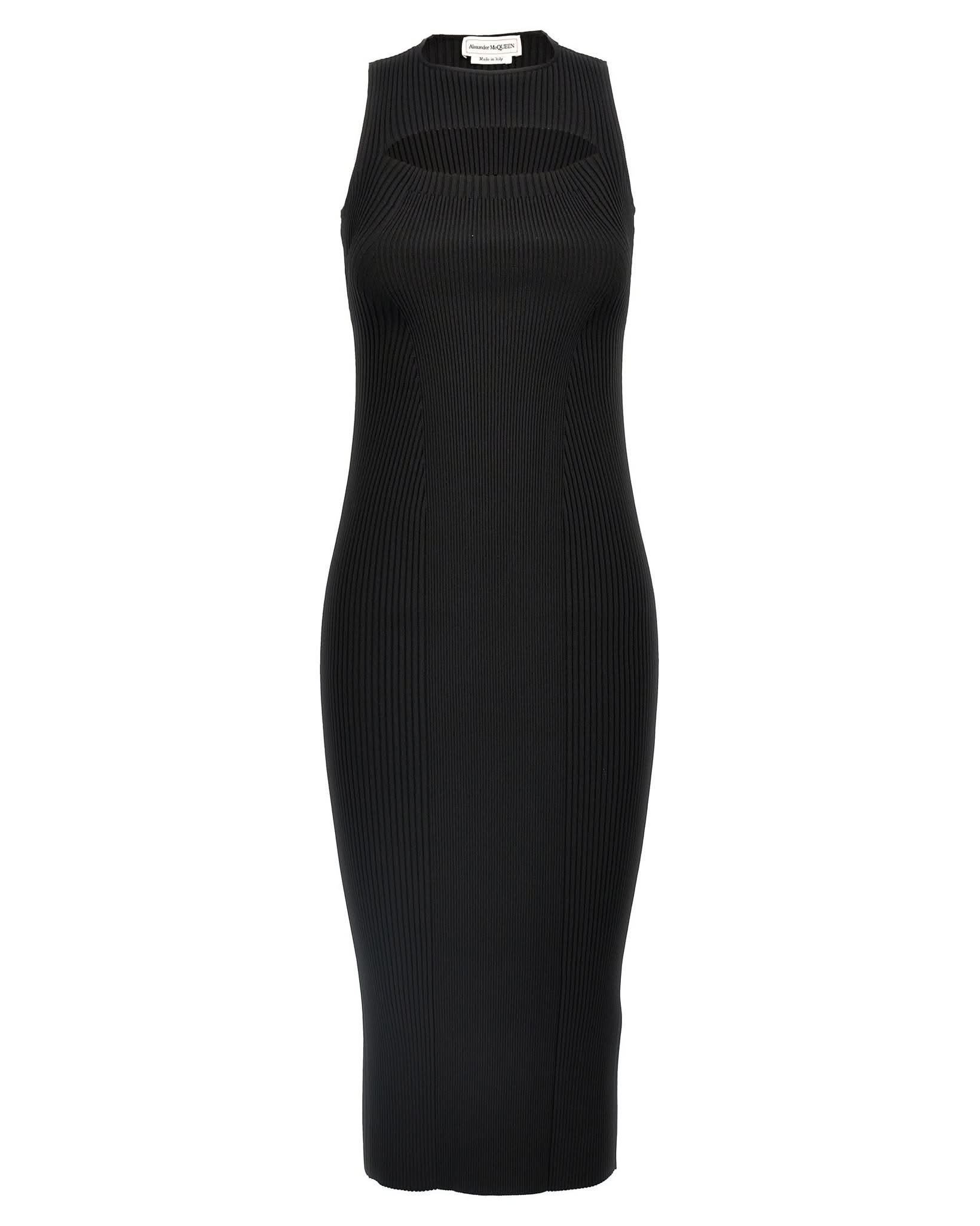 Alexander Mcqueen Ribbed Knit Dress Glam Steals