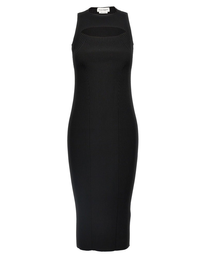 Alexander Mcqueen Ribbed Knit Dress Glam Steals