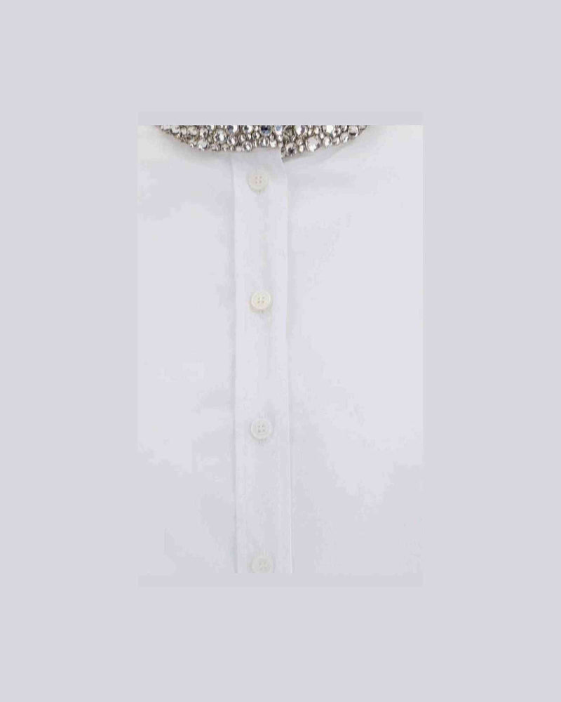 Alexander Mcqueen Shirt With Embellished Collar Glam Steals