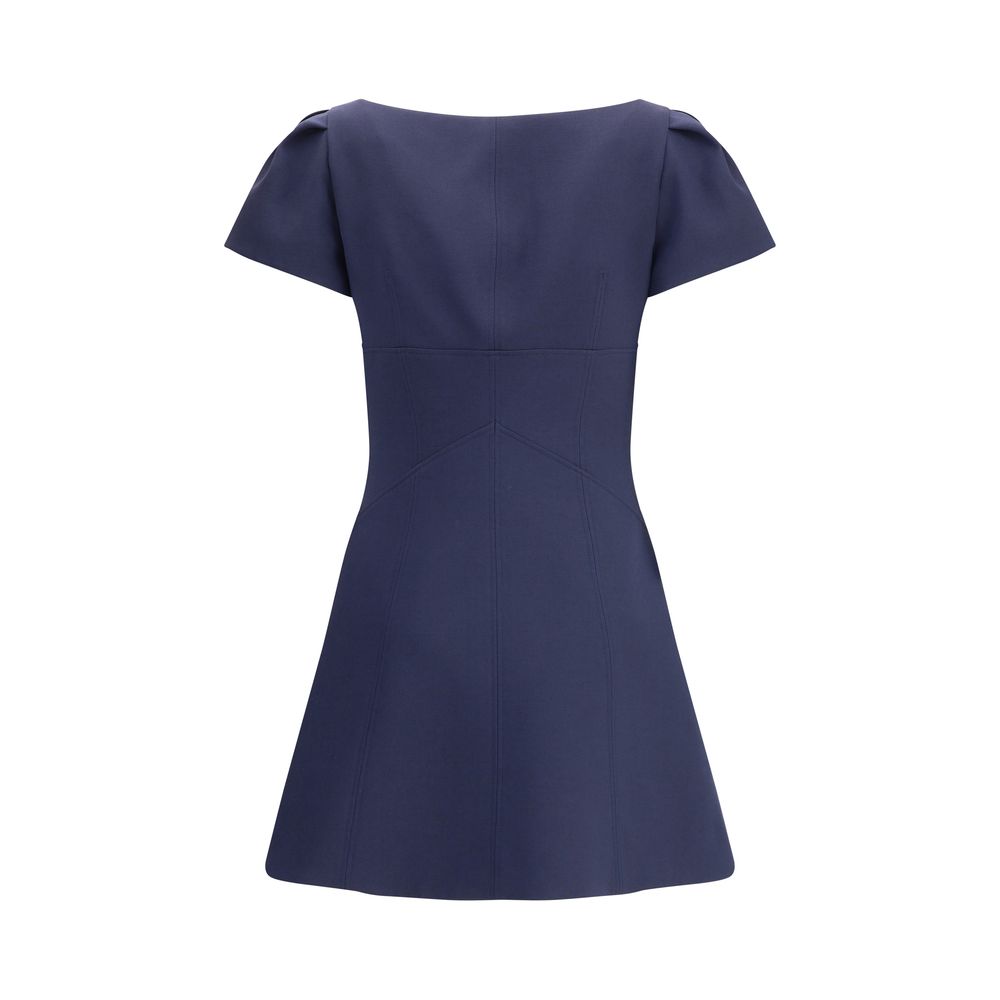 Alexander Mcqueen Short Dress With Gathered Sleeves Glam Steals