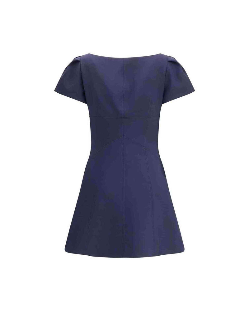 Alexander Mcqueen Short Dress With Gathered Sleeves Glam Steals