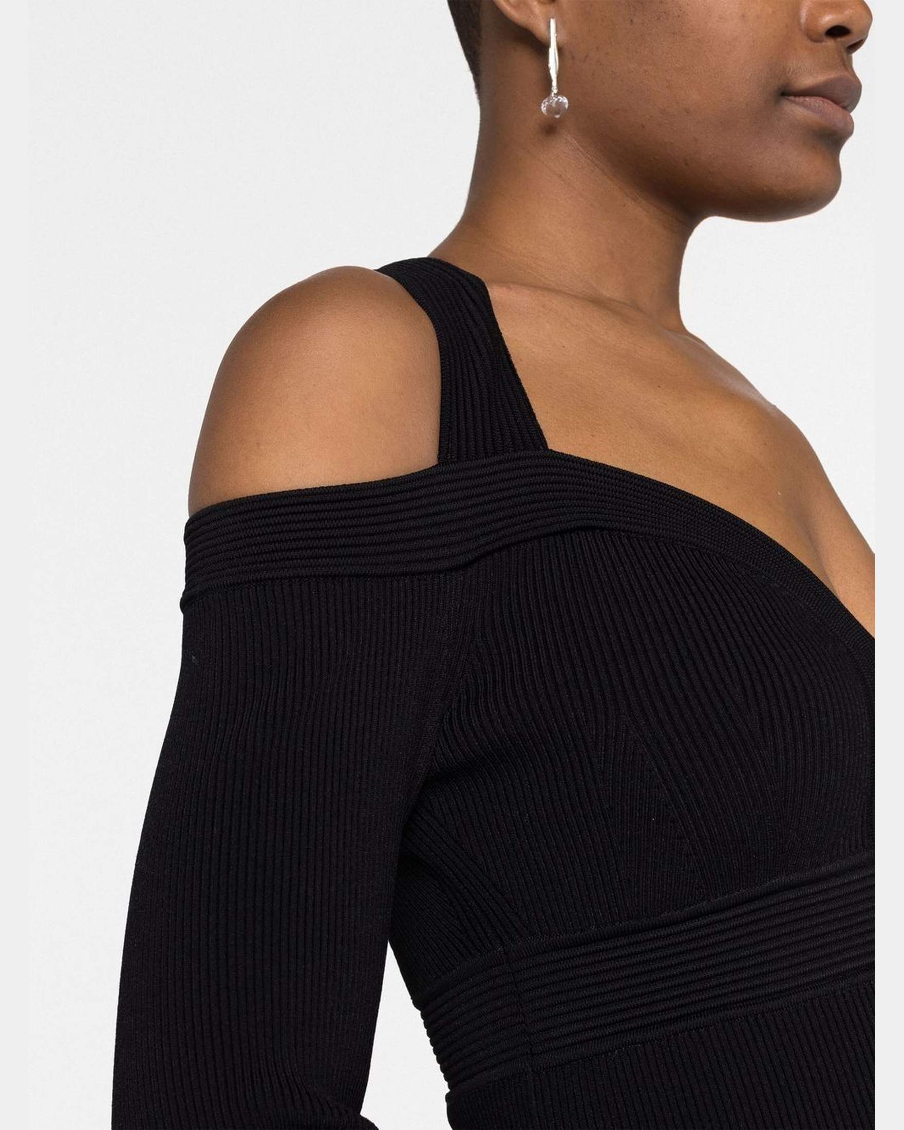 Alexander Mcqueen Short Knitted Dress with V Neck Glam Steals