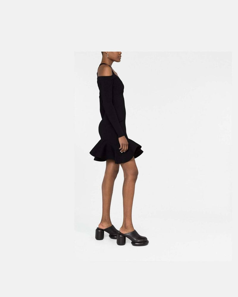 Alexander Mcqueen Short Knitted Dress with V Neck Glam Steals