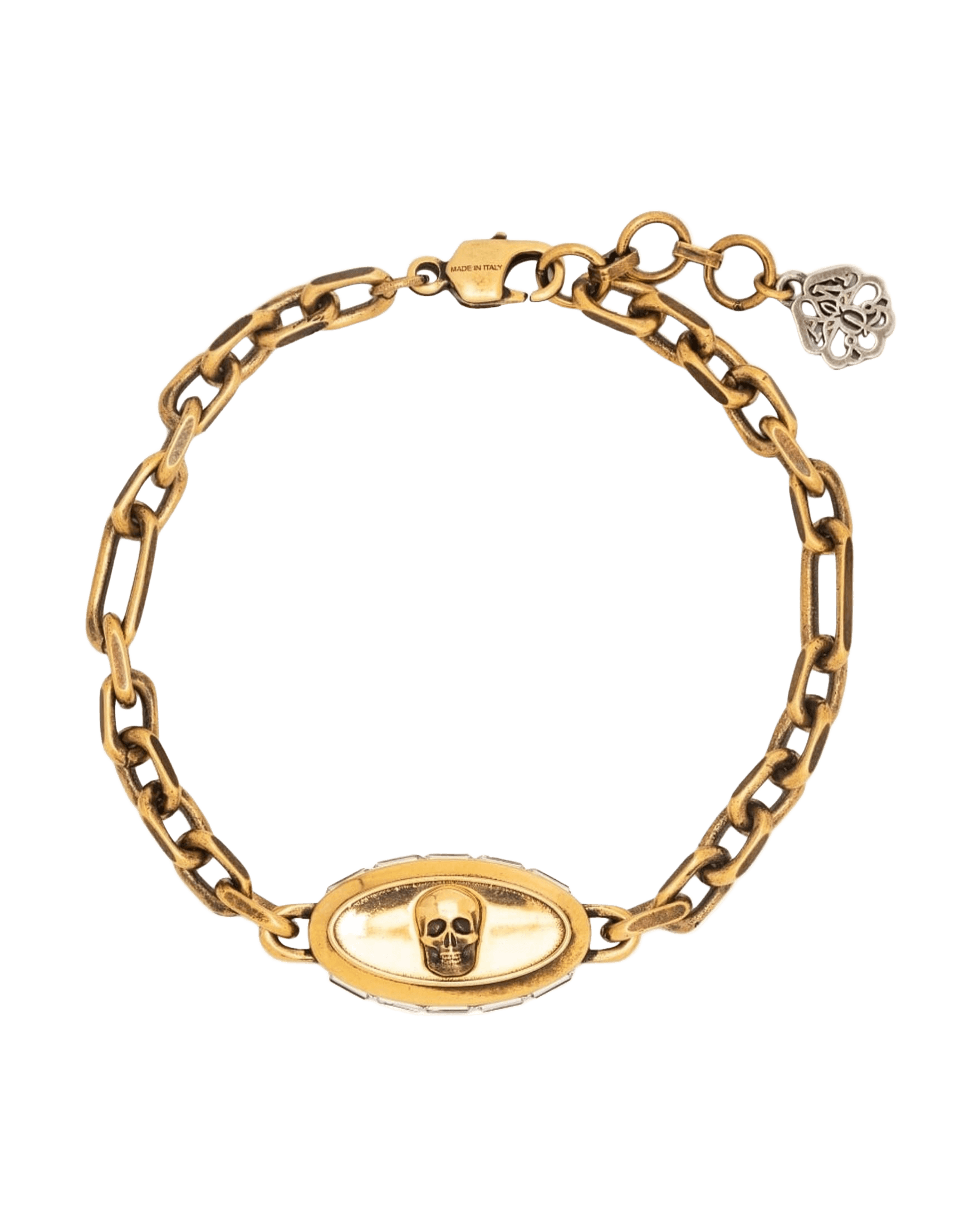 Alexander Mcqueen Skull Detail Chain Link Bracelet Glam Steals