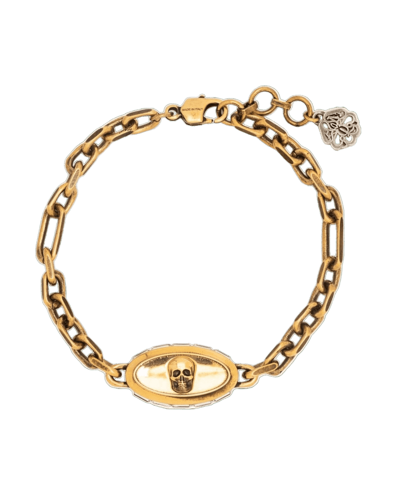 Alexander Mcqueen Skull Detail Chain Link Bracelet Glam Steals