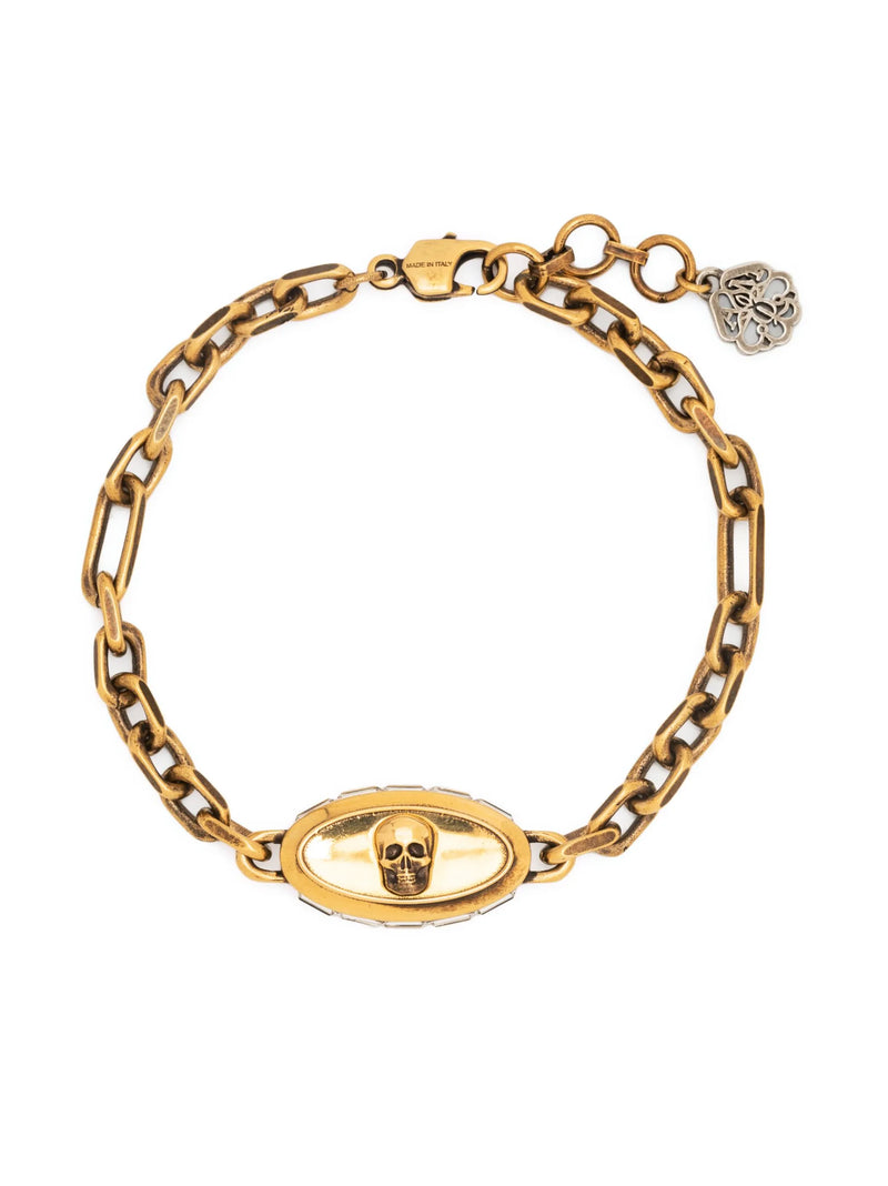 Alexander Mcqueen Skull Detail Chain Link Bracelet Glam Steals