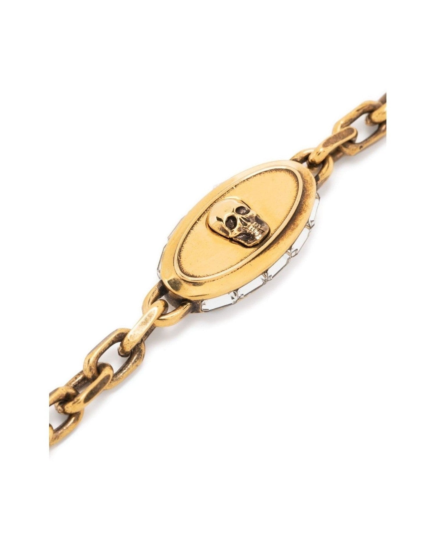 Alexander Mcqueen Skull Detail Chain Link Bracelet Glam Steals