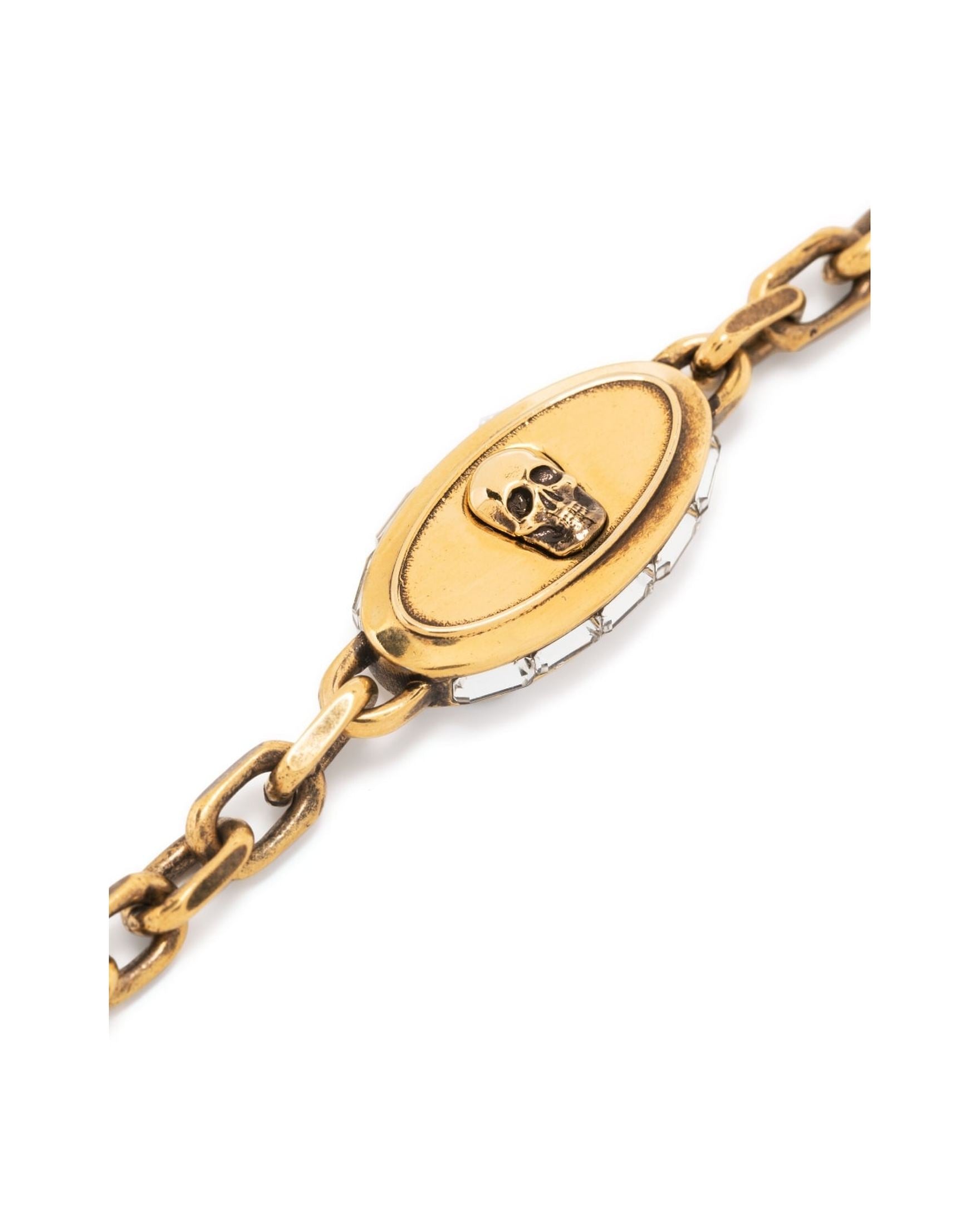 Alexander Mcqueen Skull Detail Chain Link Bracelet Glam Steals