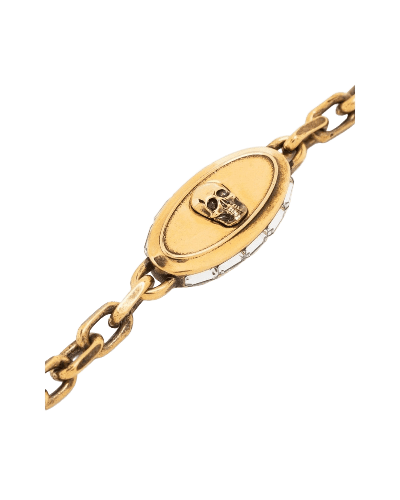 Alexander Mcqueen Skull Detail Chain Link Bracelet Glam Steals