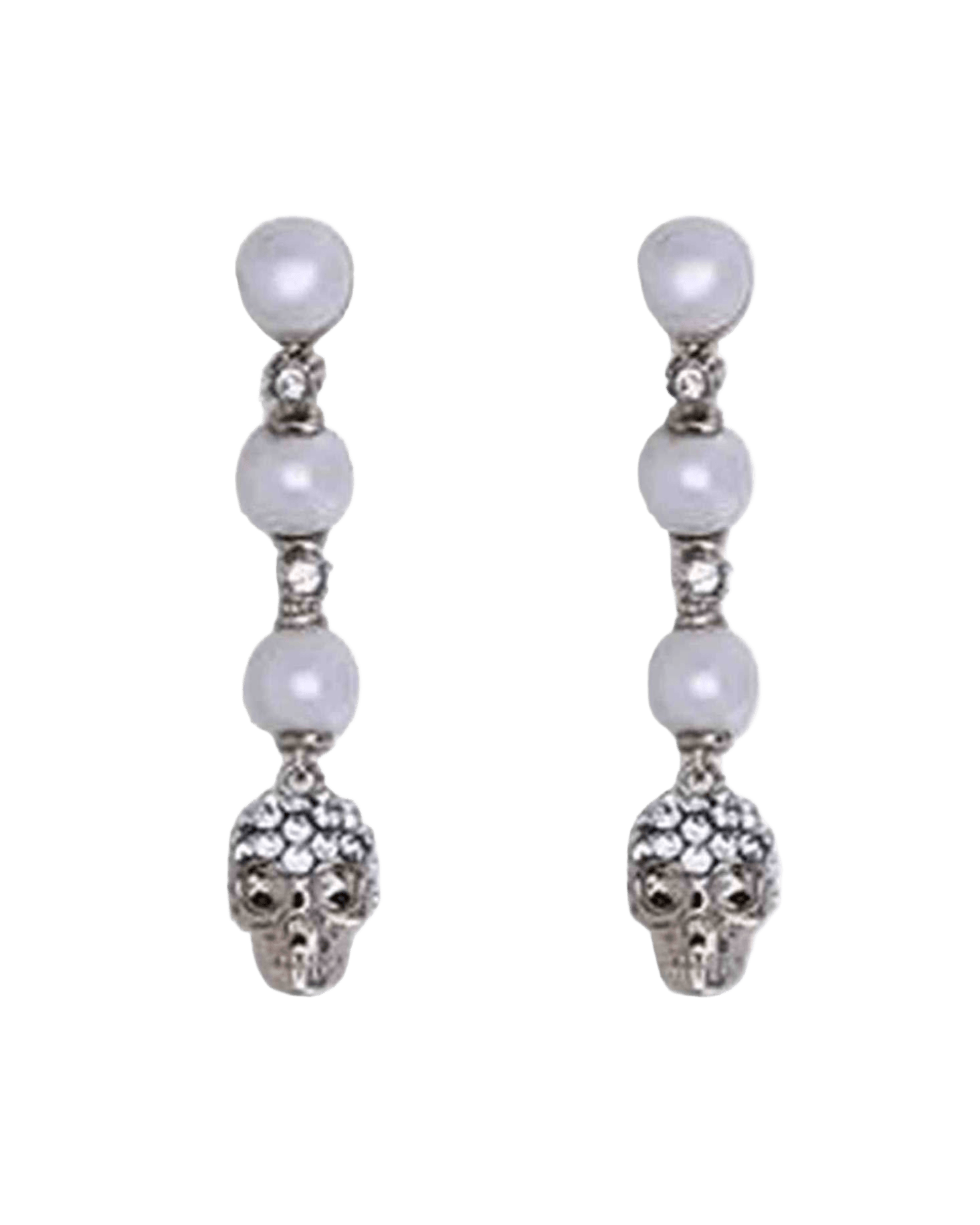 Alexander Mcqueen Skull Pendant Earrings Glam Steals