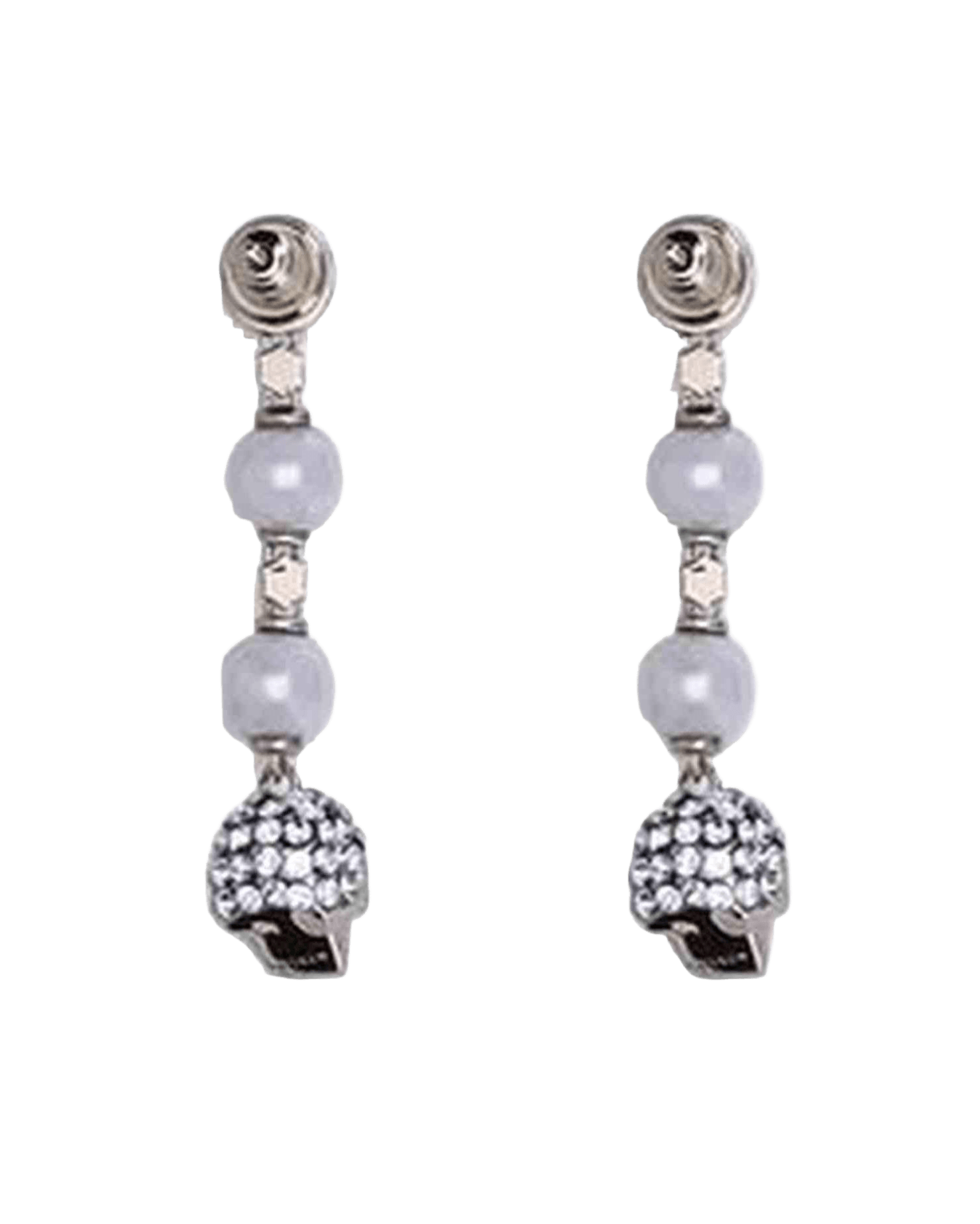 Alexander Mcqueen Skull Pendant Earrings Glam Steals