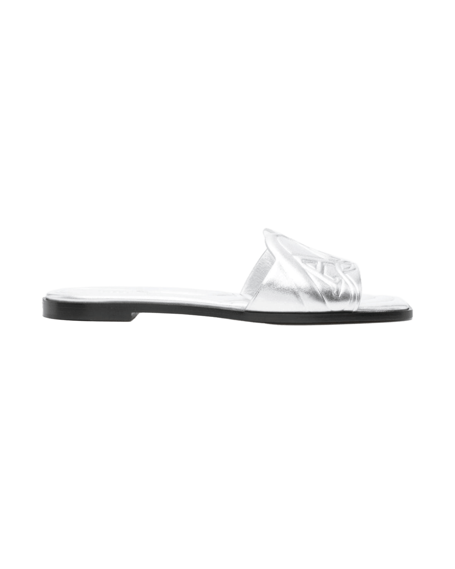 Alexander Mcqueen Slide Sandals With Embossed Logo Glam Steals