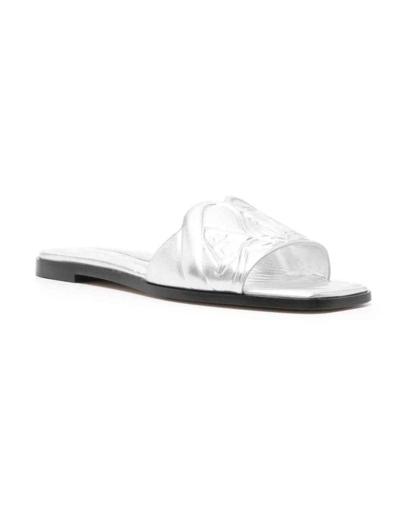 Alexander Mcqueen Slide Sandals with Embossed Logo Glam Steals