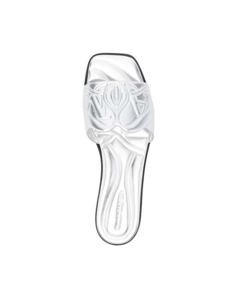 Alexander Mcqueen Slide Sandals with Embossed Logo Glam Steals