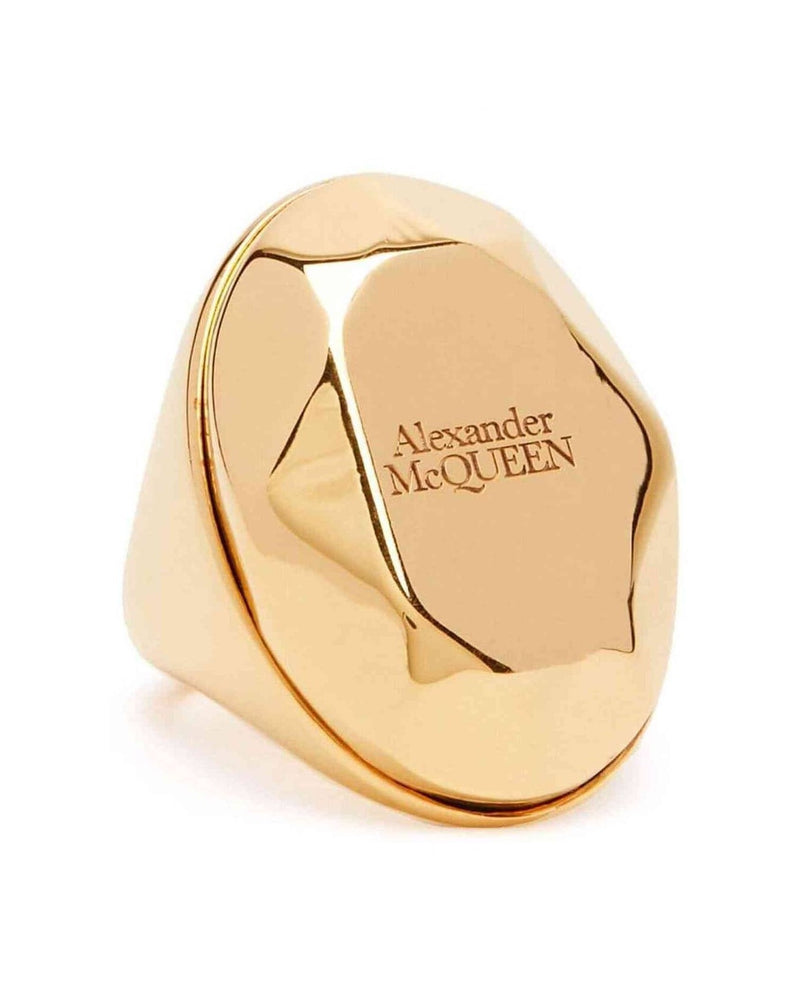Alexander Mcqueen The Faceted Stone Ring Glam Steals