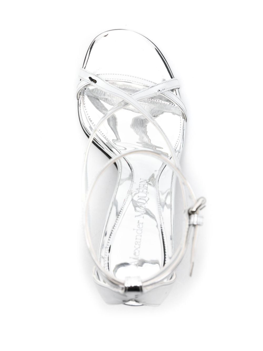 Alexander Mcqueen Twisted Armadillo 95mm Patent Sandals Glam Steals