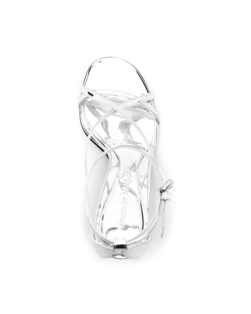 Alexander Mcqueen Twisted Armadillo 95mm Patent Sandals Glam Steals