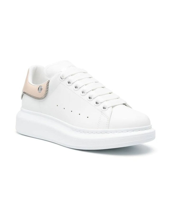 Alexander Mcqueen White Calfskin Chunky Sneakers Glam Steals