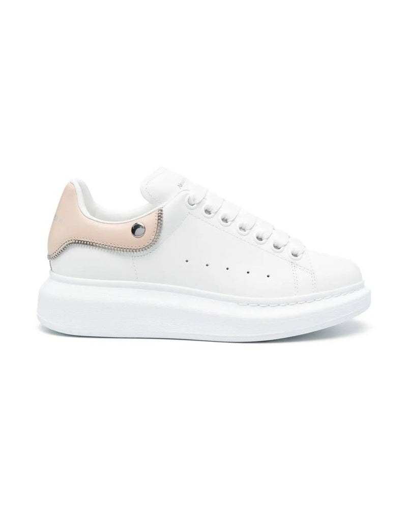 Alexander Mcqueen White Calfskin Chunky Sneakers Glam Steals