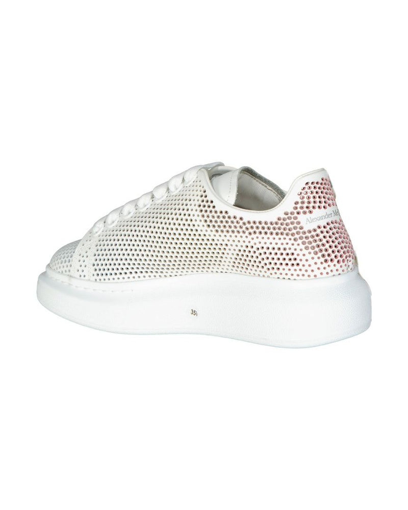 Alexander Mcqueen White Calfskin Low Top Sneakers Glam Steals
