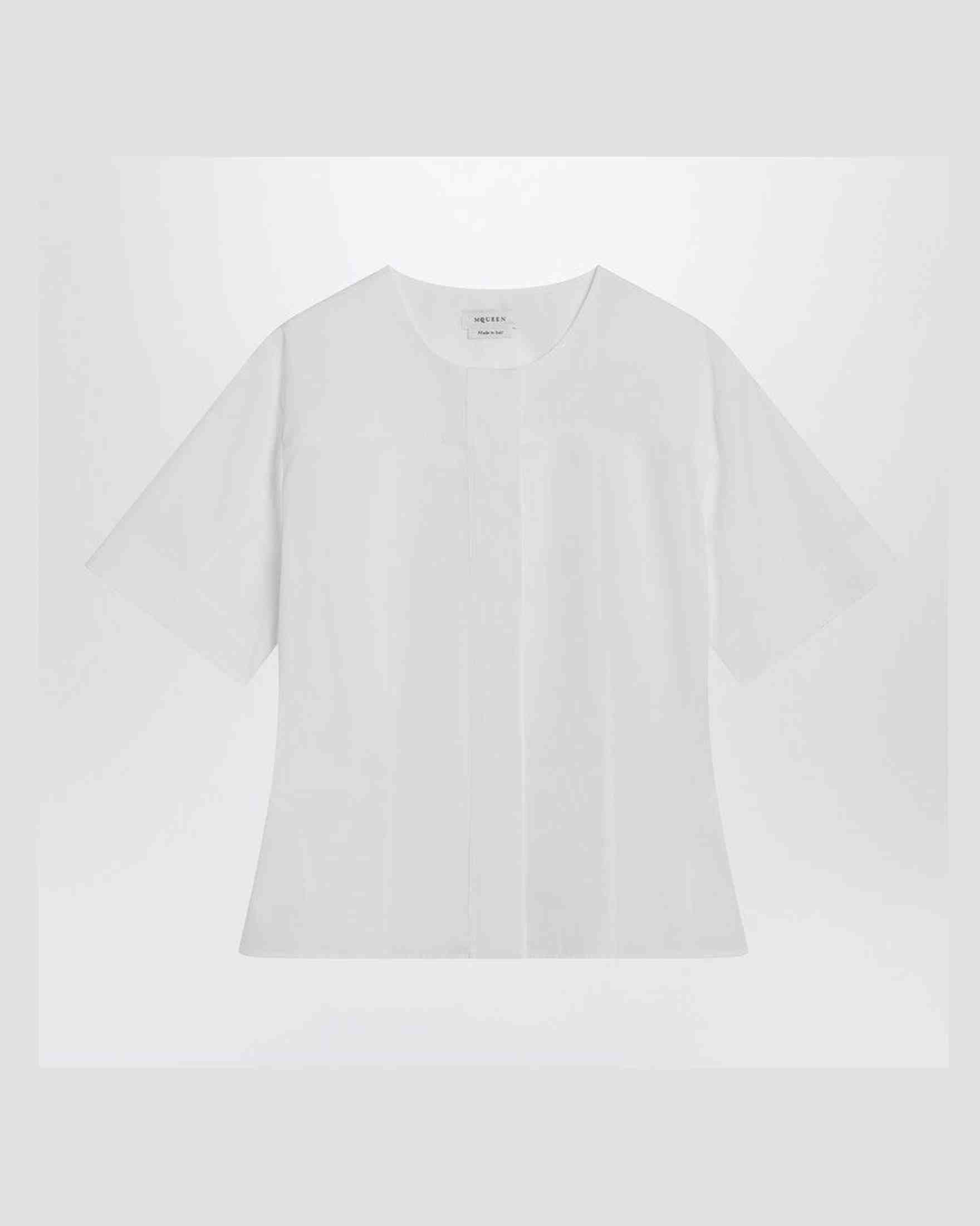 Alexander Mcqueen White Corset Shirt in Poplin Glam Steals