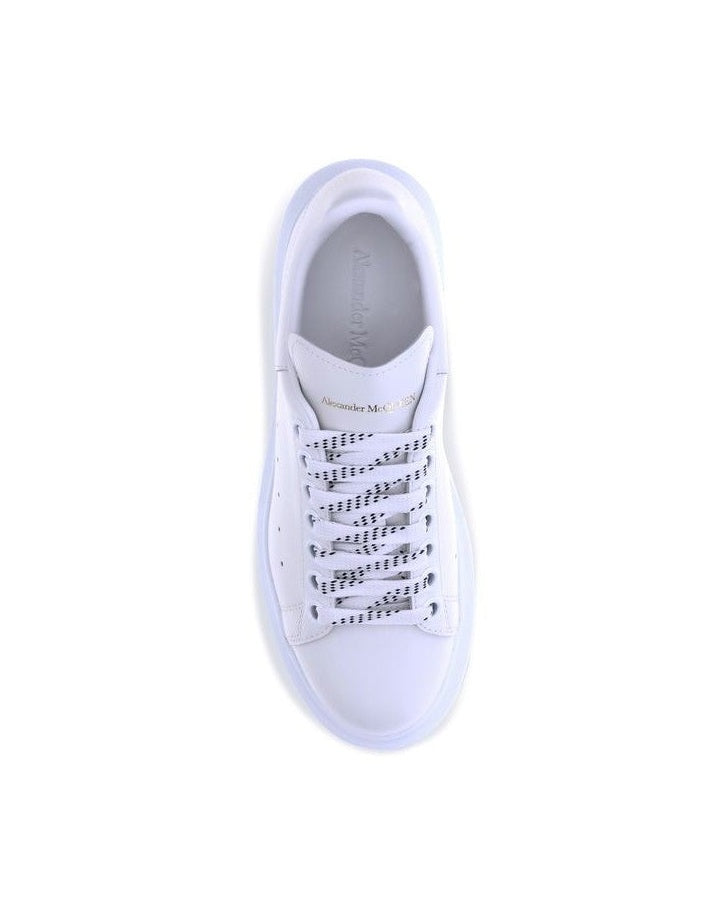 Alexander Mcqueen White Leather Calf Bos Taurus Platform Sneakers Glam Steals