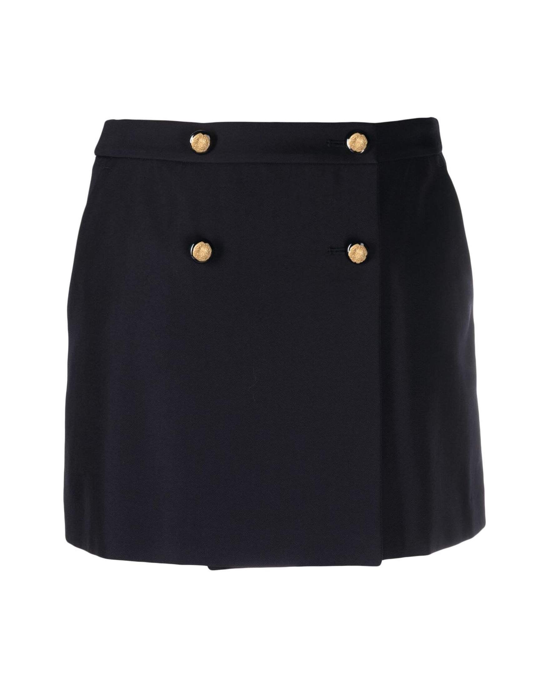 Alexander Mcqueen Wool Cotton Blend Mini Wrap Skirt Glam Steals