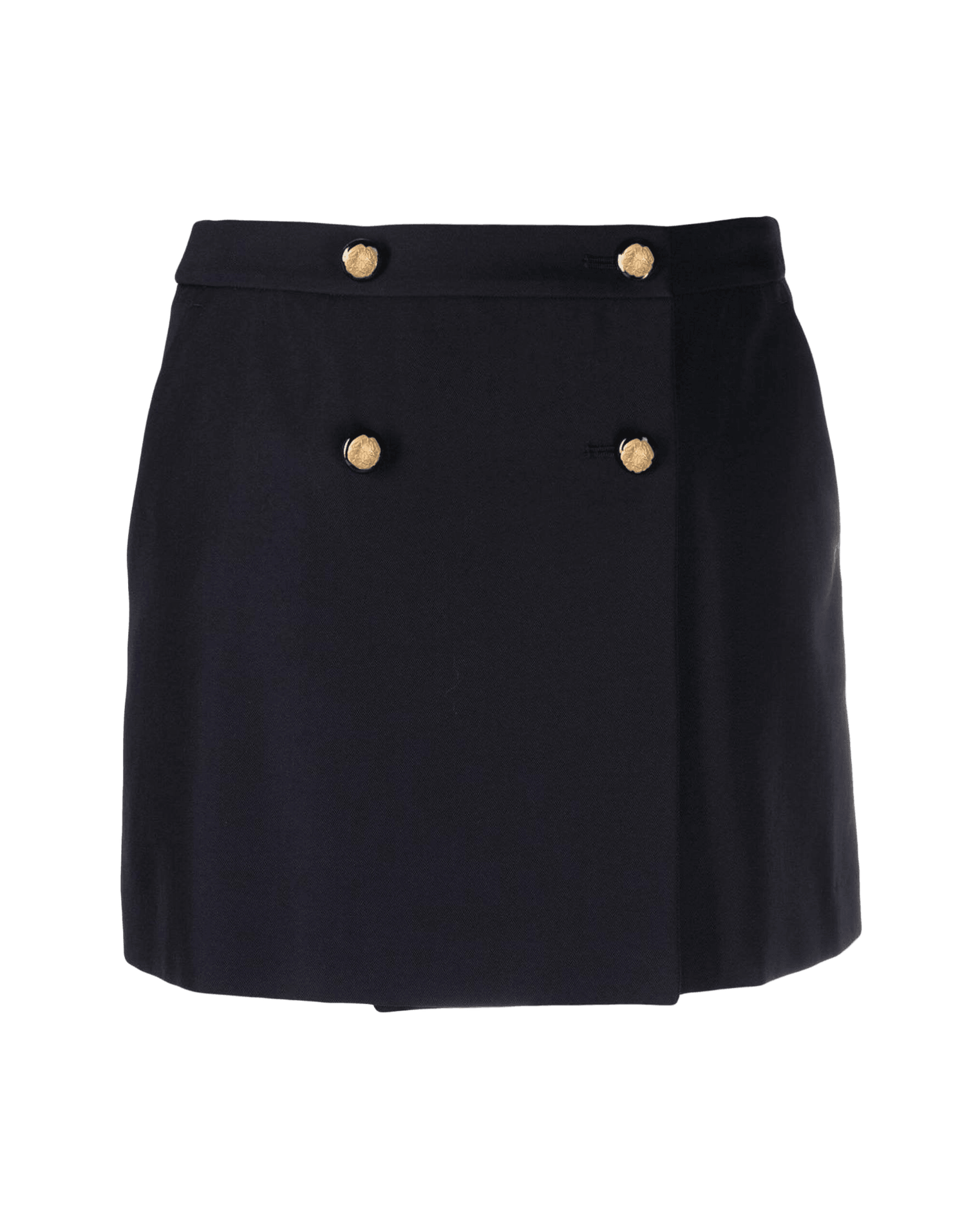 Alexander Mcqueen Wool Cotton Blend Mini Wrap Skirt