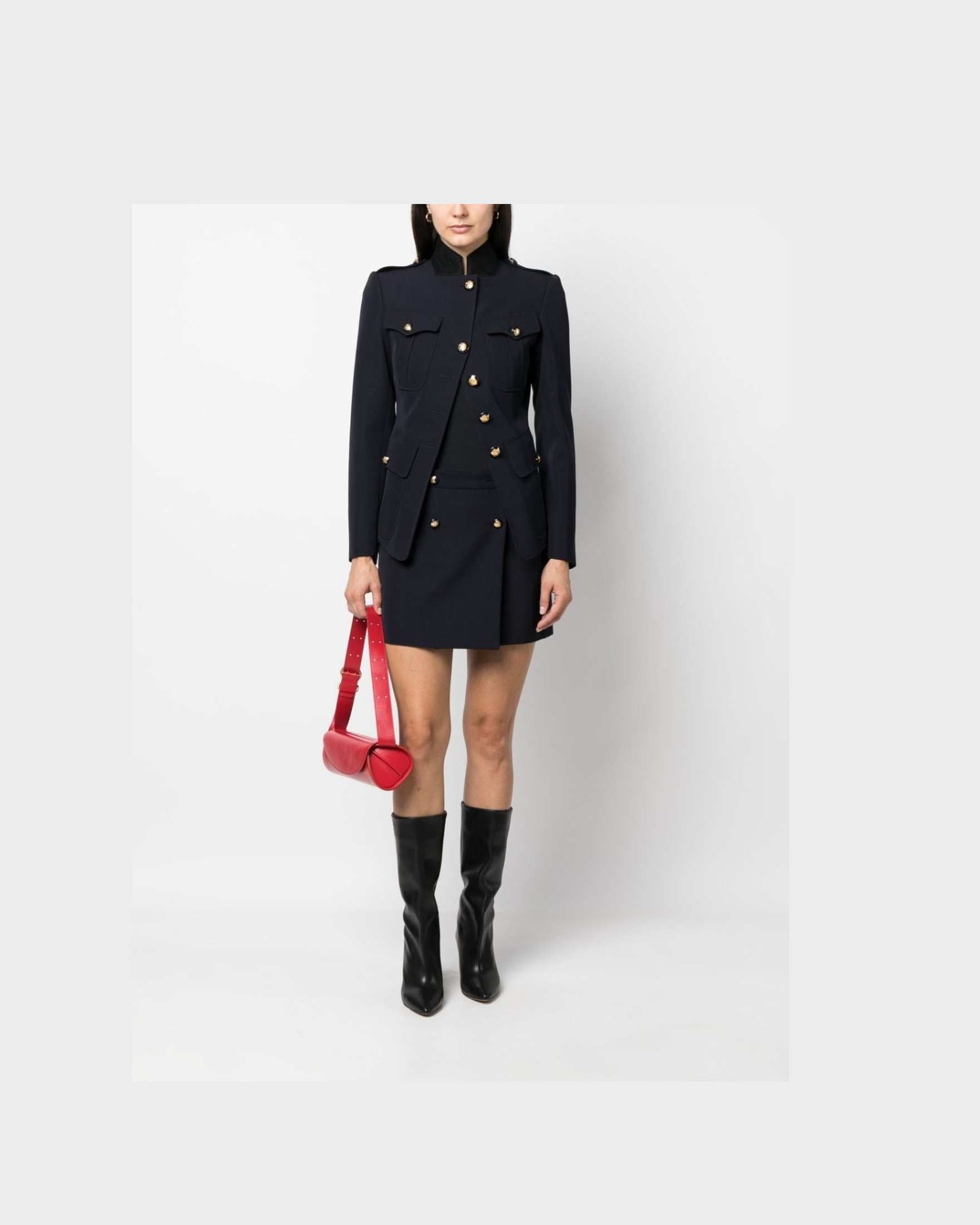 Alexander Mcqueen Wool Cotton Blend Mini Wrap Skirt Glam Steals