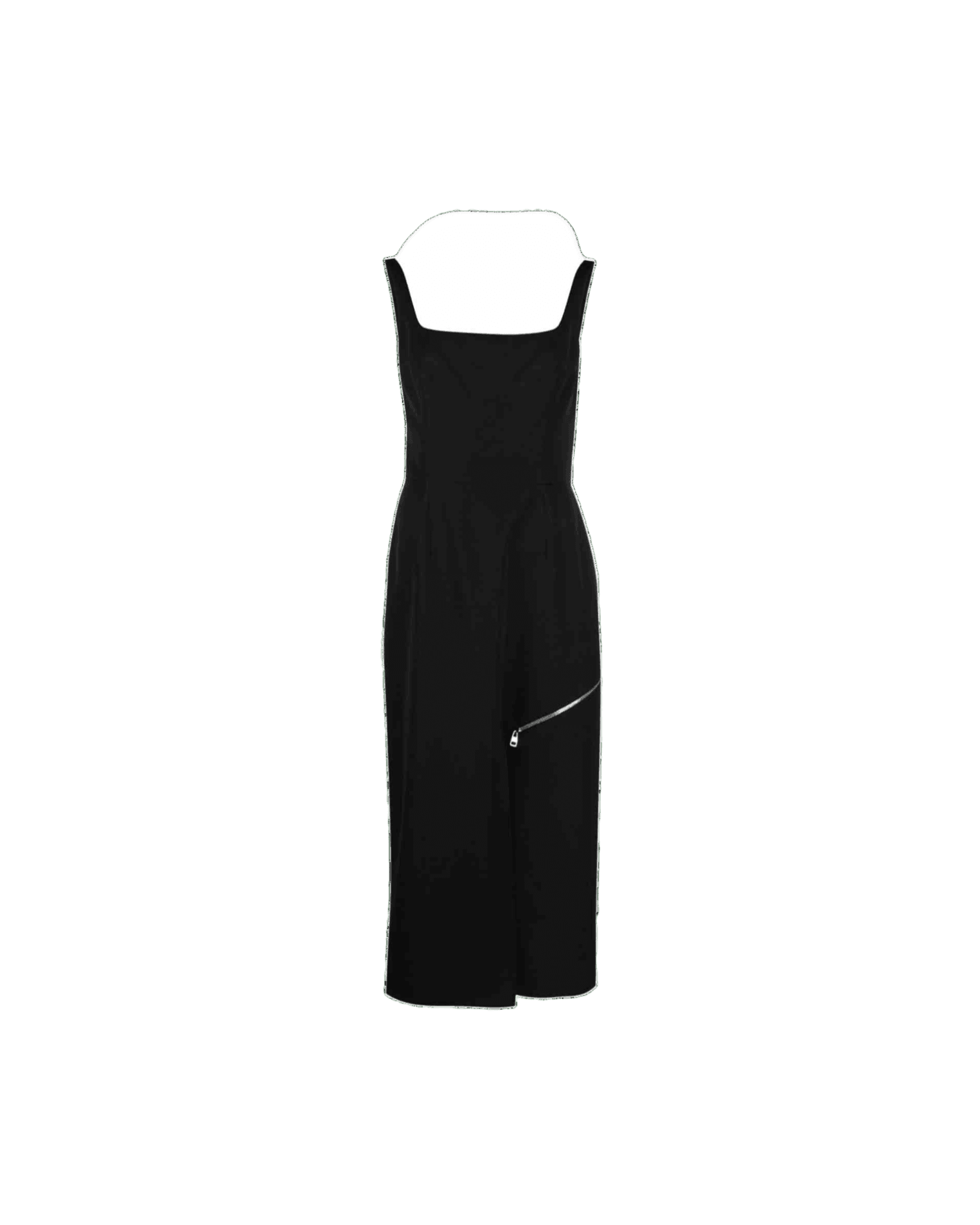 Alexander Mcqueen Zip Embellished Midi Dress