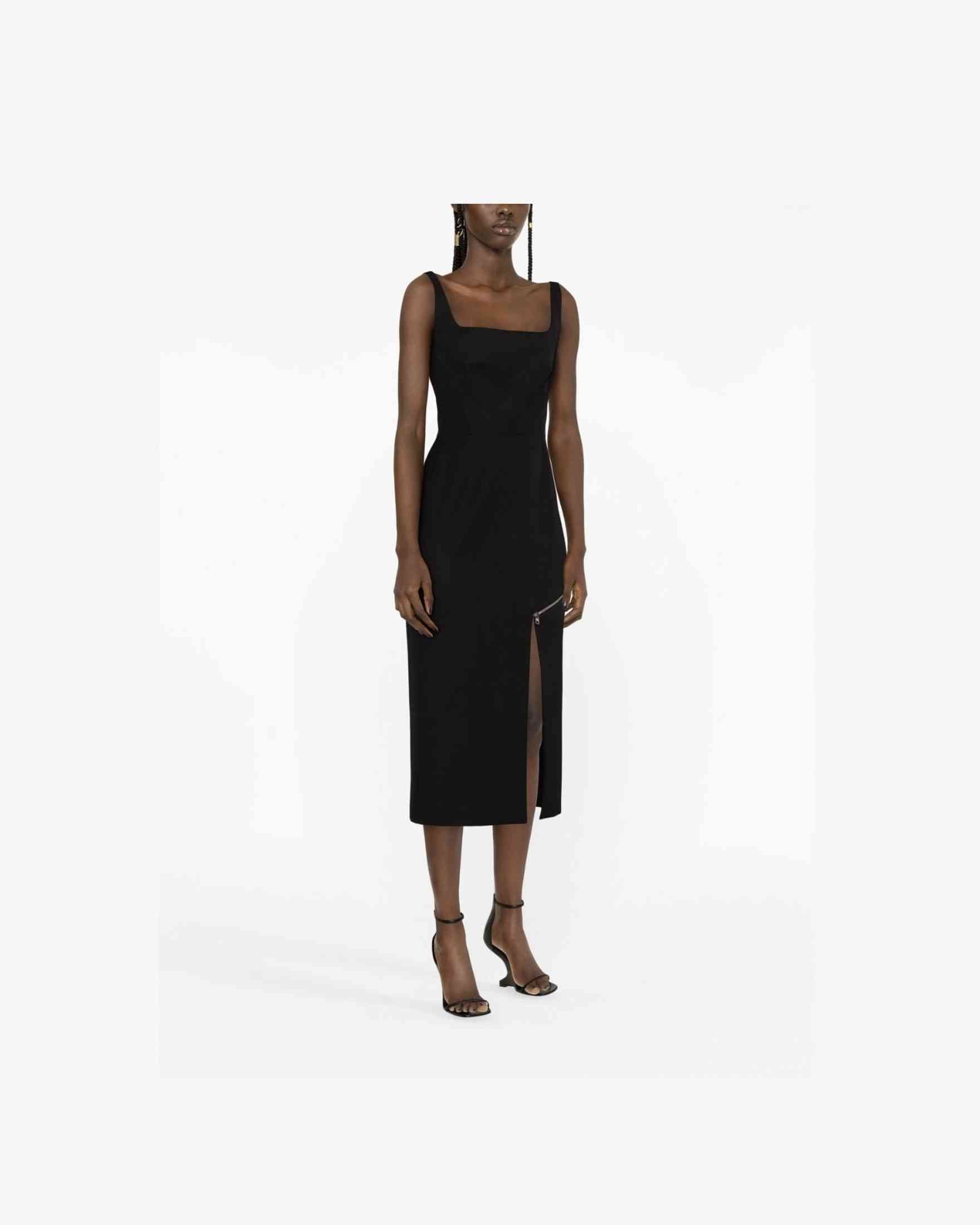 Alexander Mcqueen Zip Embellished Midi Dress Glam Steals