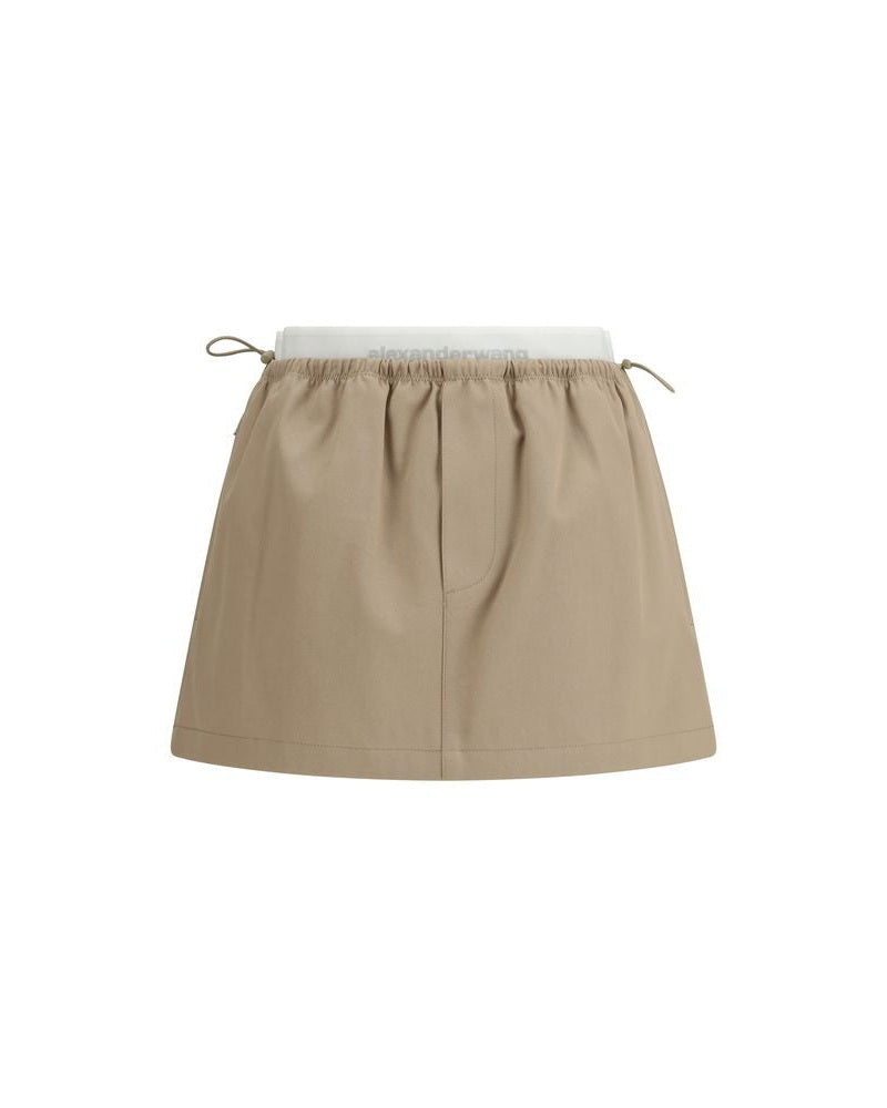 Alexander Wang Beige Cotton Mini Skirt