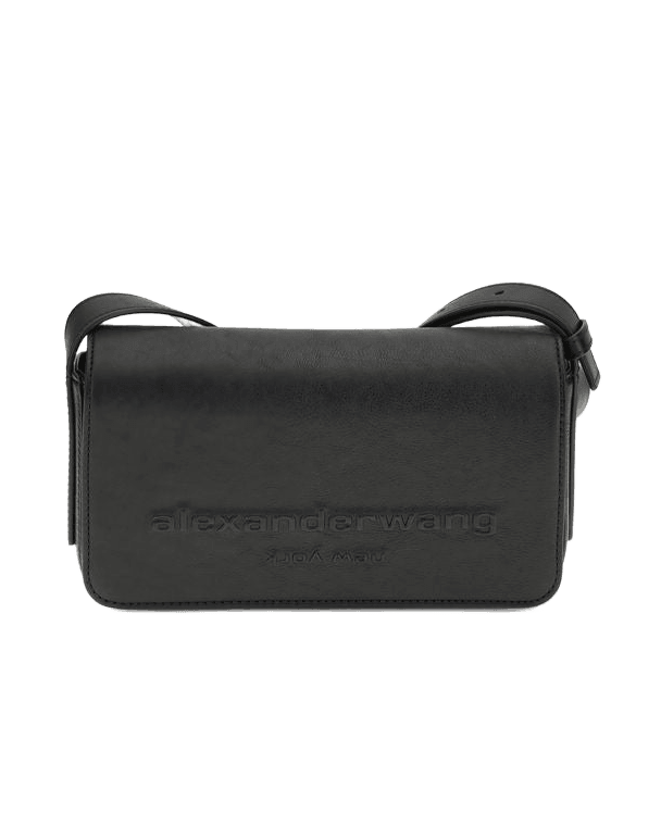 Alexander Wang Black Calf Leather Bos Taurus Shoulder Bag