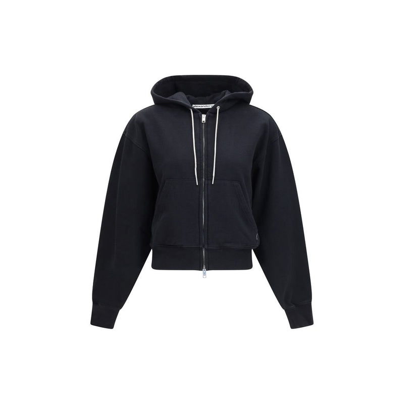 Alexander Wang Black Cotton Hoodie Glam Steals
