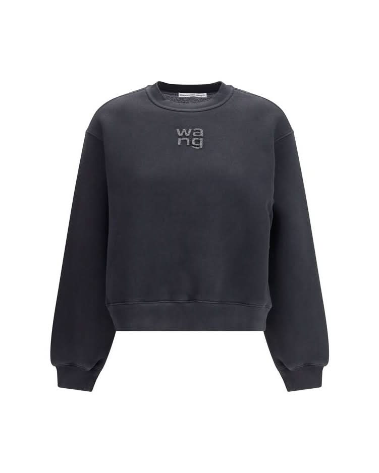 Alexander Wang Black Cotton Sweatshirt Sweatshirts