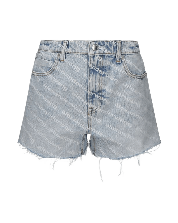 Alexander Wang Blue Cotton Bermuda Shorts Glam Steals