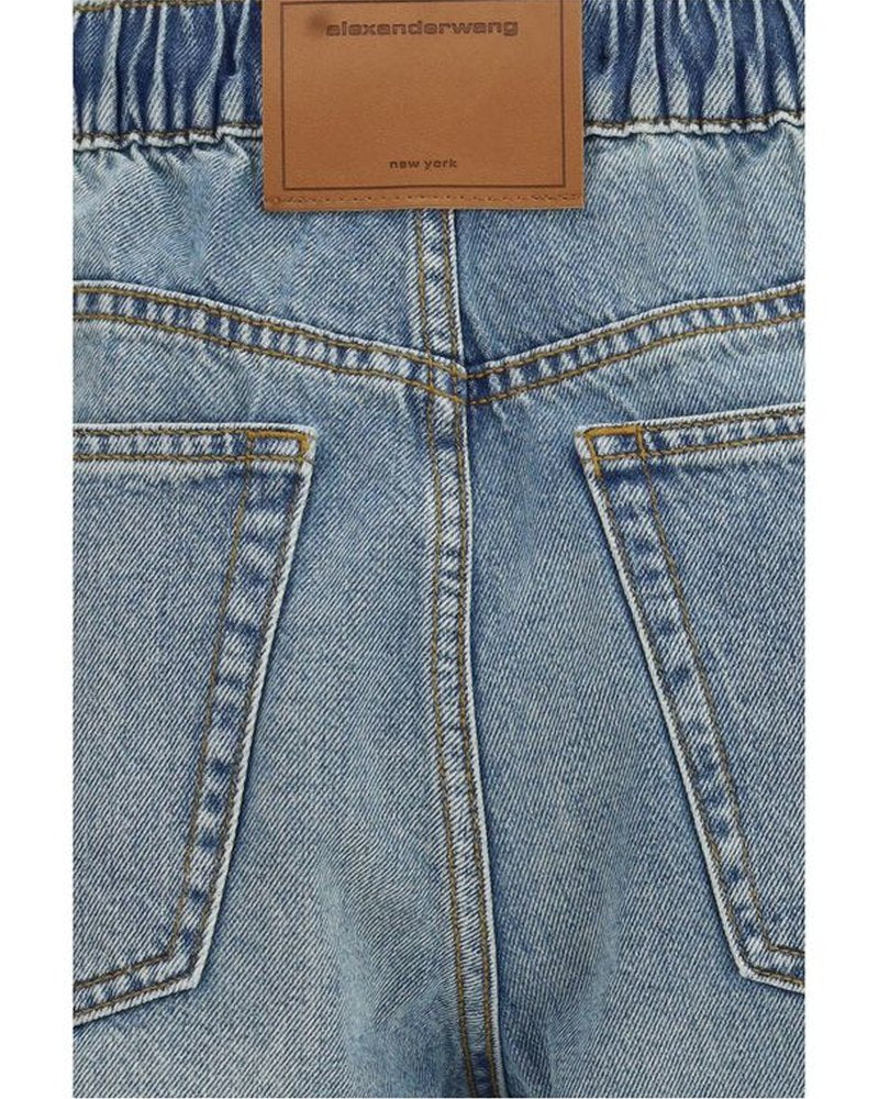 Alexander Wang Blue Cotton Bermuda Shorts Glam Steals