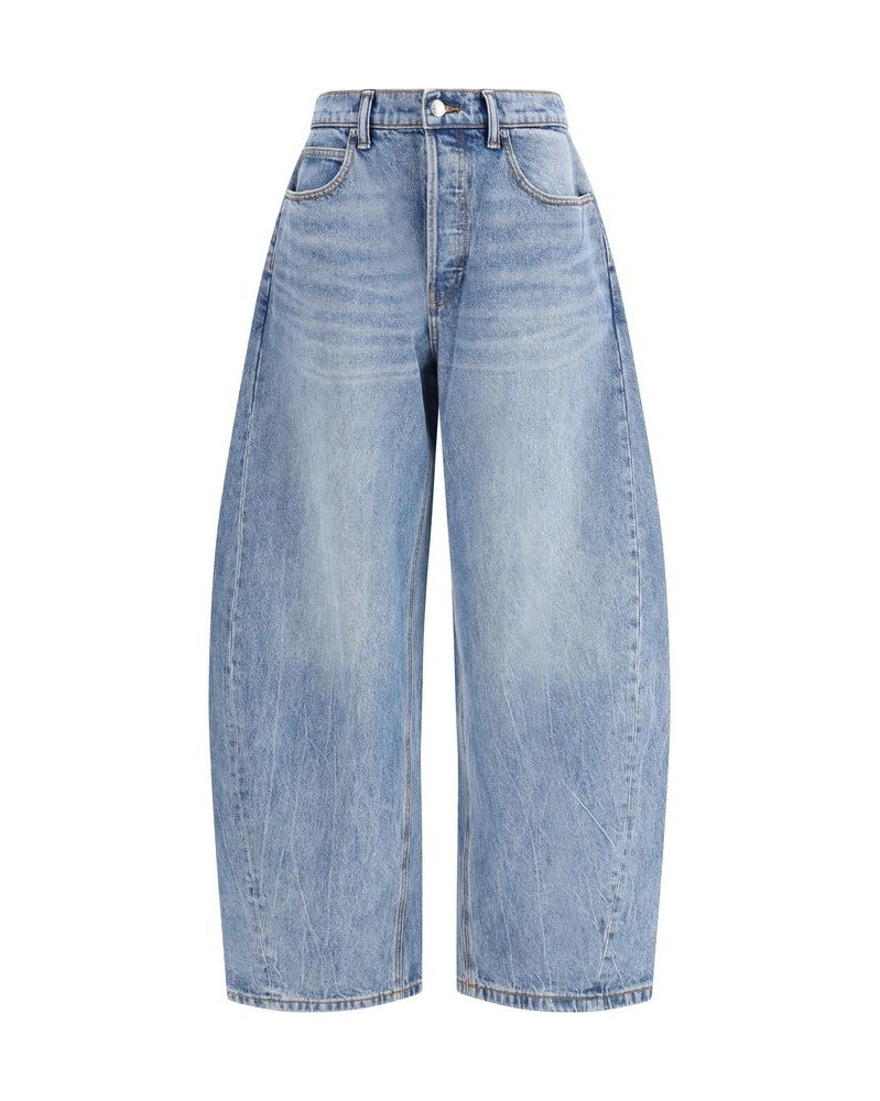 Alexander Wang Blue Cotton Relaxed Fit Jeans Glam Steals