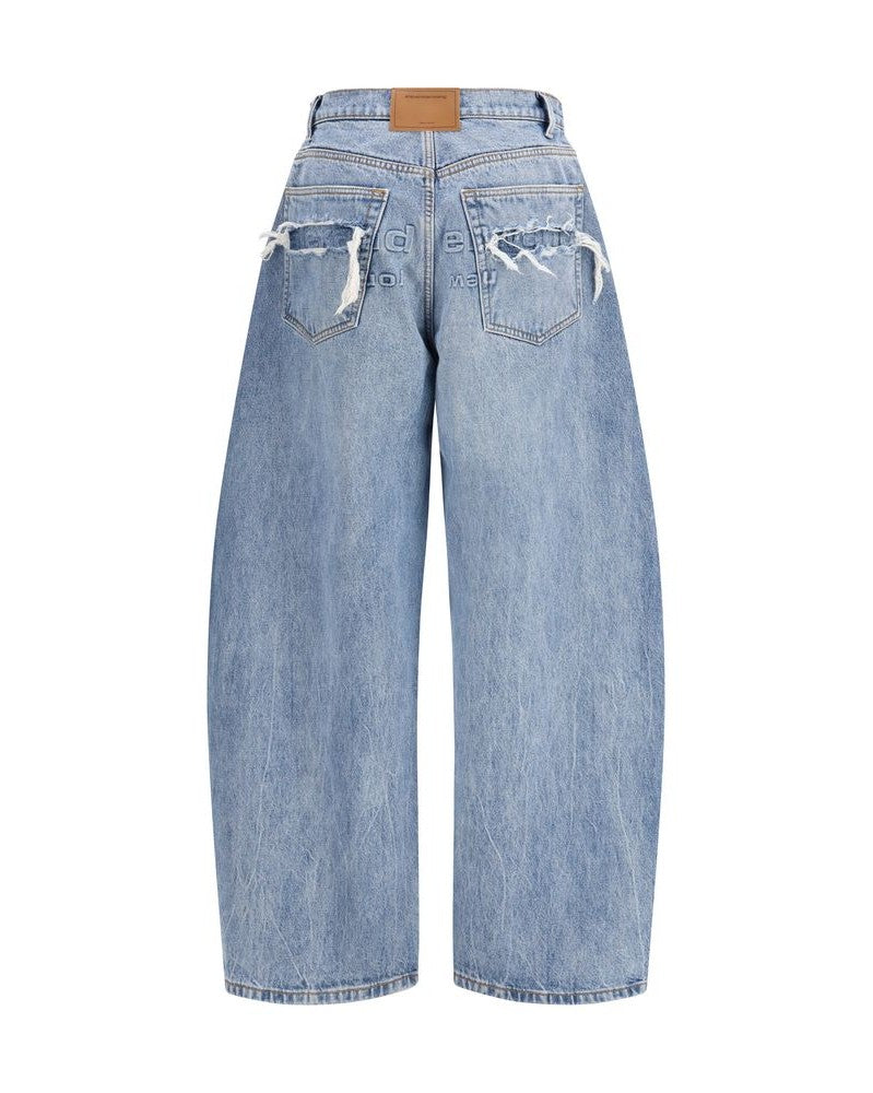 Alexander Wang Blue Cotton Relaxed Fit Jeans Glam Steals