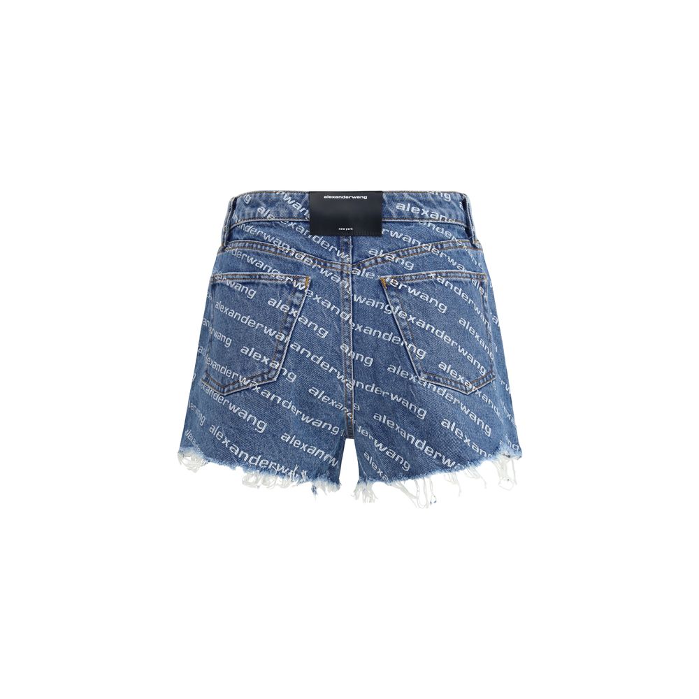 Alexander Wang Denim Bite Shorts Glam Steals