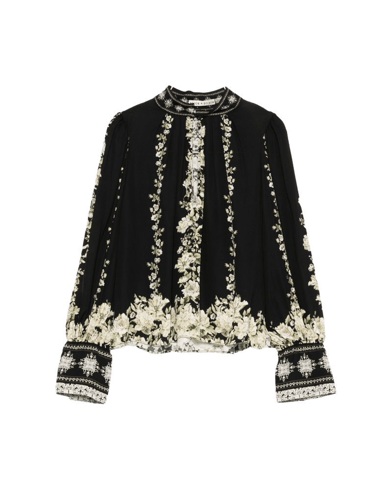 Alice + Olivia Black Shirt Glam Steals