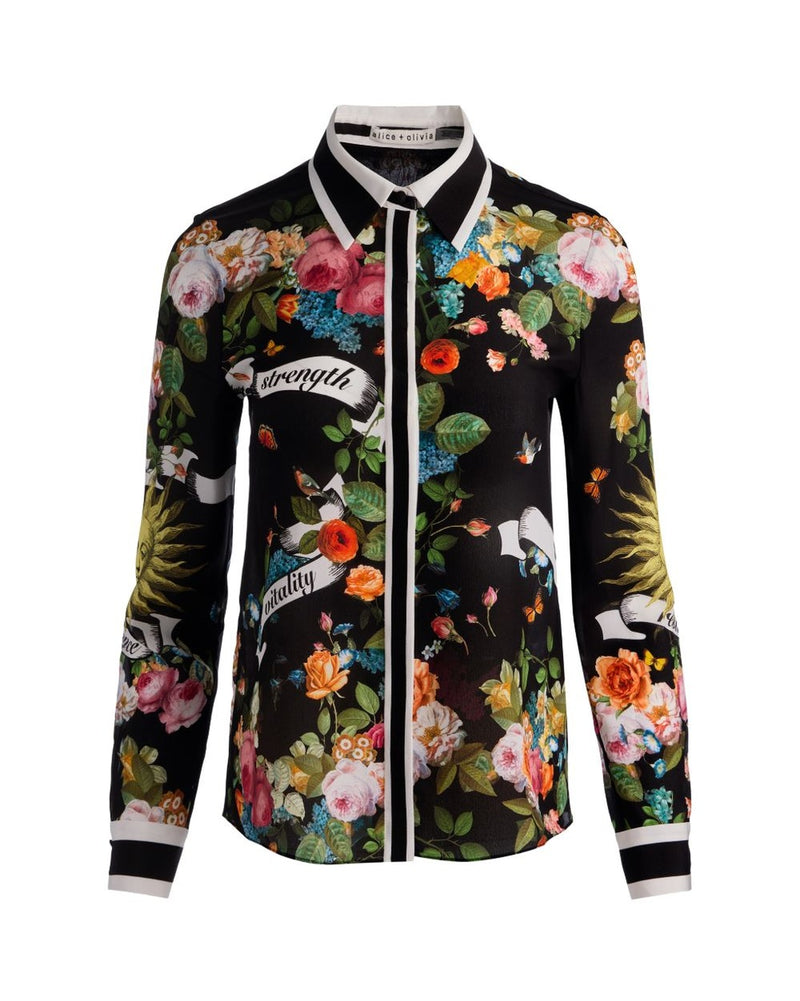 Alice + Olivia Black Shirt Shirts