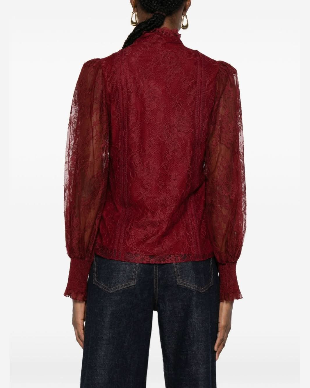 Alice + Olivia Bordeaux Shirt Shirts