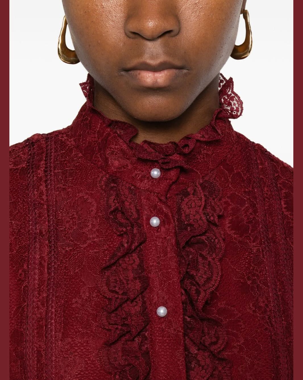Alice + Olivia Bordeaux Shirt Shirts
